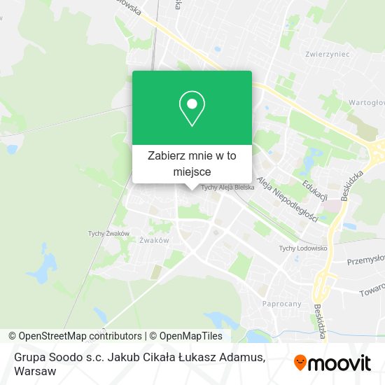 Mapa Grupa Soodo s.c. Jakub Cikała Łukasz Adamus