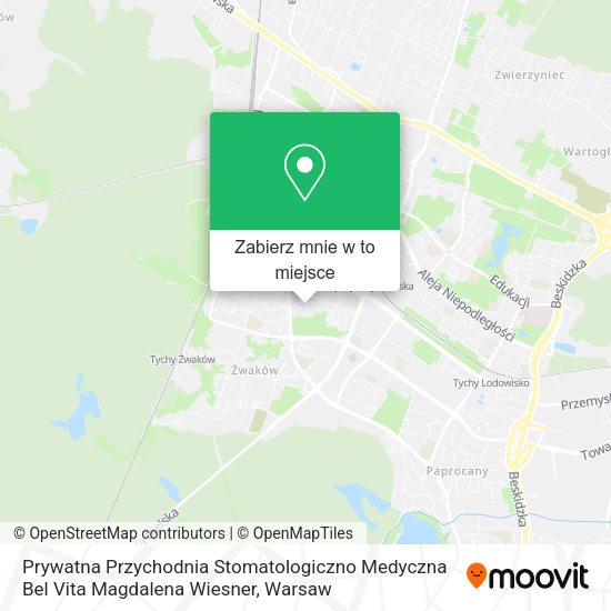 Mapa Prywatna Przychodnia Stomatologiczno Medyczna Bel Vita Magdalena Wiesner