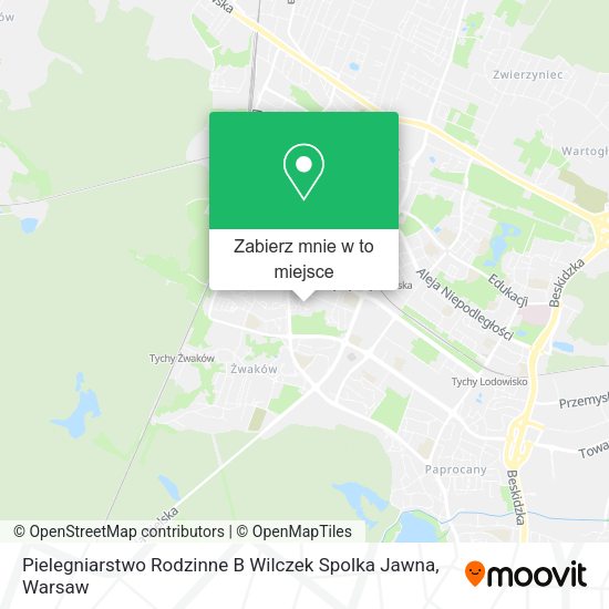 Mapa Pielegniarstwo Rodzinne B Wilczek Spolka Jawna