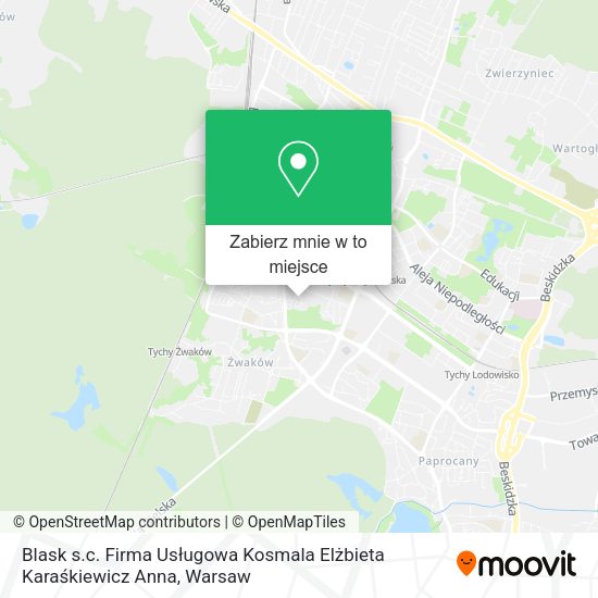 Mapa Blask s.c. Firma Usługowa Kosmala Elżbieta Karaśkiewicz Anna