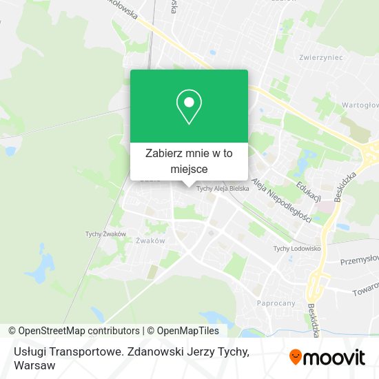 Mapa Usługi Transportowe. Zdanowski Jerzy Tychy