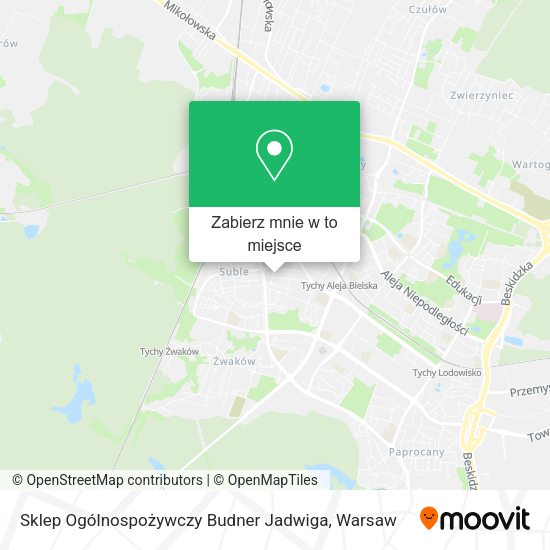 Mapa Sklep Ogólnospożywczy Budner Jadwiga