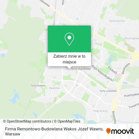 Mapa Firma Remontowo-Budowlana Wakos Józef Wawro