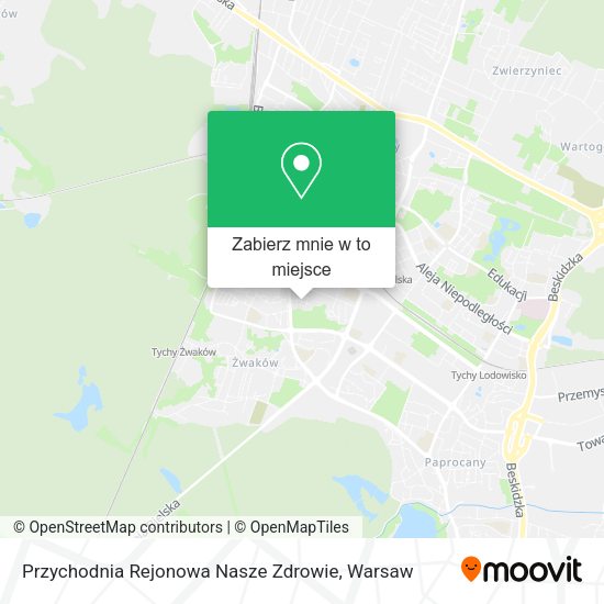 Mapa Przychodnia Rejonowa Nasze Zdrowie