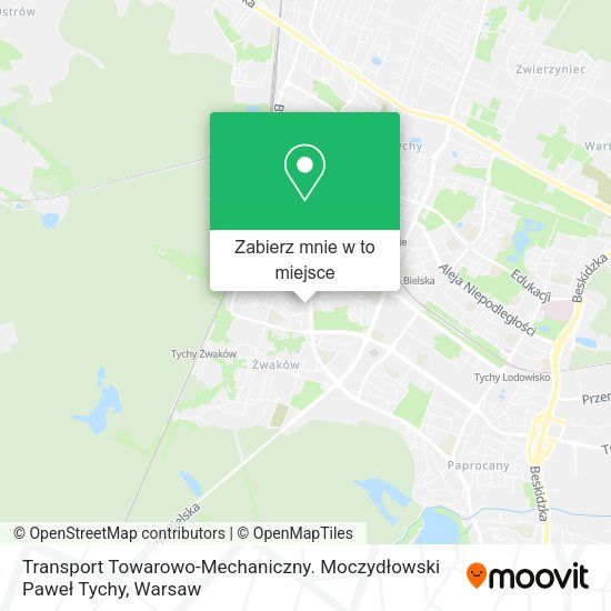 Mapa Transport Towarowo-Mechaniczny. Moczydłowski Paweł Tychy