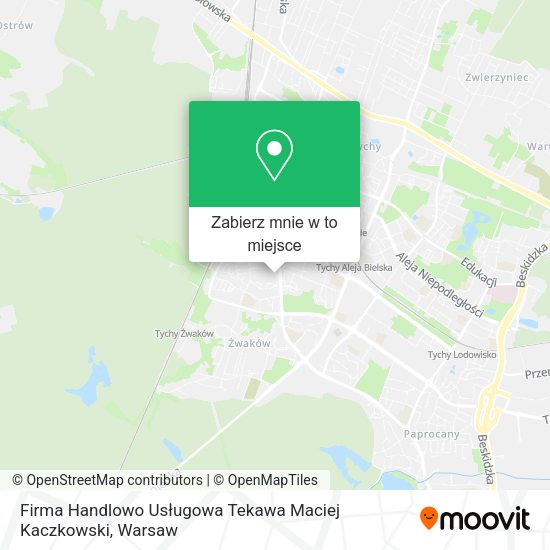 Mapa Firma Handlowo Usługowa Tekawa Maciej Kaczkowski