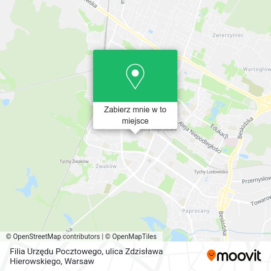 Mapa Filia Urzędu Pocztowego, ulica Zdzisława Hierowskiego