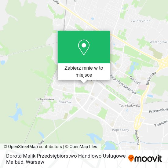 Mapa Dorota Malik Przedsiębiorstwo Handlowo Usługowe Malbud