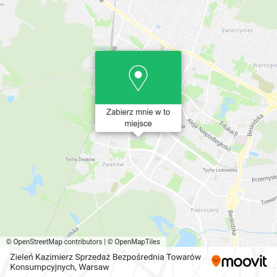 Mapa Zieleń Kazimierz Sprzedaż Bezpośrednia Towarów Konsumpcyjnych