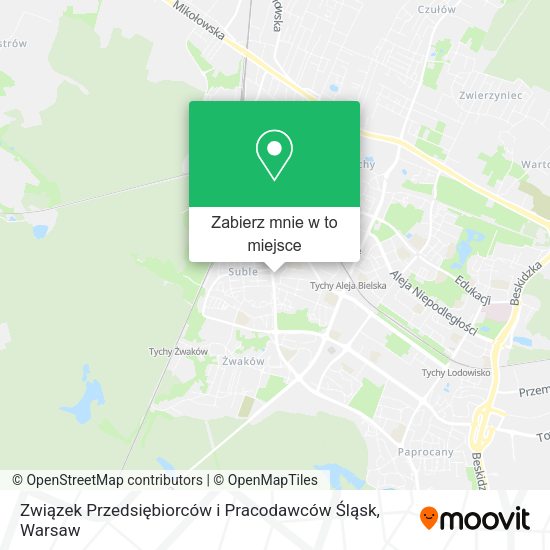 Mapa Związek Przedsiębiorców i Pracodawców Śląsk