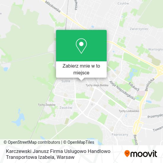 Mapa Karczewski Janusz Firma Uslugowo Handlowo Transportowa Izabela