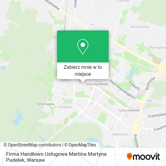 Mapa Firma Handlowo Usługowa Martina Martyna Pudełek