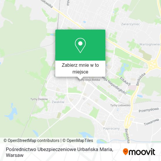 Mapa Pośrednictwo Ubezpieczeniowe Urbańska Maria