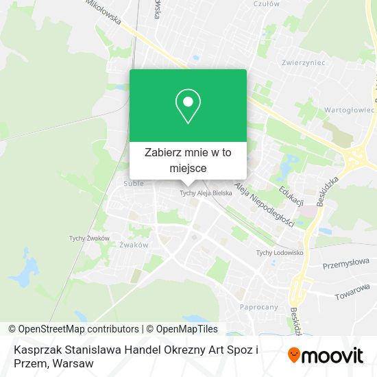 Mapa Kasprzak Stanislawa Handel Okrezny Art Spoz i Przem