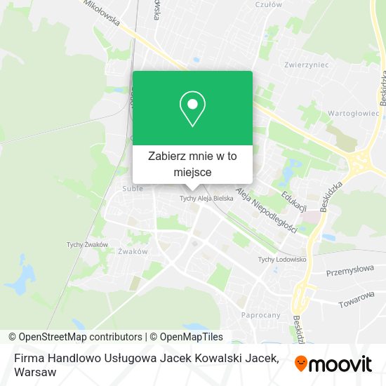 Mapa Firma Handlowo Usługowa Jacek Kowalski Jacek