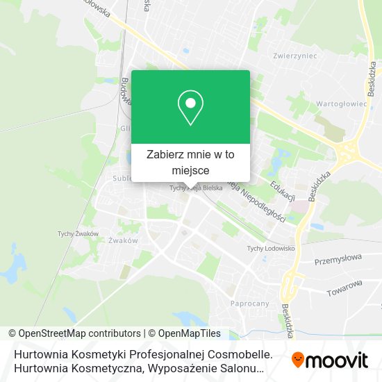 Mapa Hurtownia Kosmetyki Profesjonalnej Cosmobelle. Hurtownia Kosmetyczna, Wyposażenie Salonu Kosmetyczn