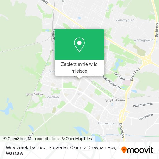 Mapa Wieczorek Dariusz. Sprzedaż Okien z Drewna i Pcv