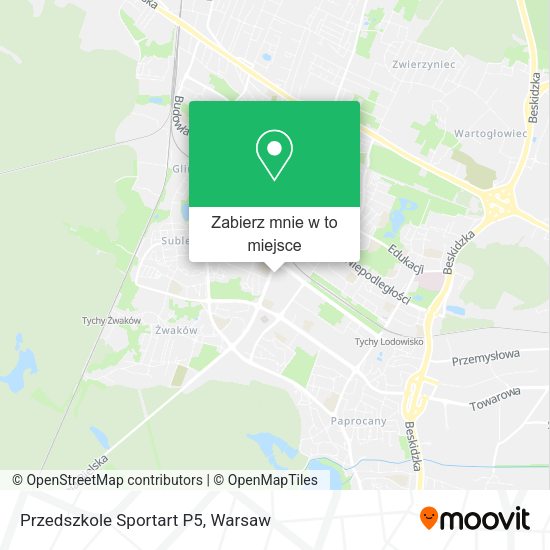 Mapa Przedszkole Sportart P5