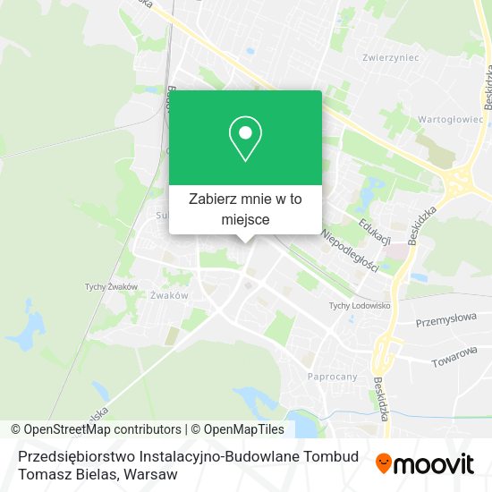 Mapa Przedsiębiorstwo Instalacyjno-Budowlane Tombud Tomasz Bielas