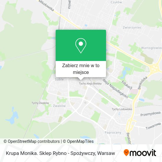 Mapa Krupa Monika. Sklep Rybno - Spożywczy