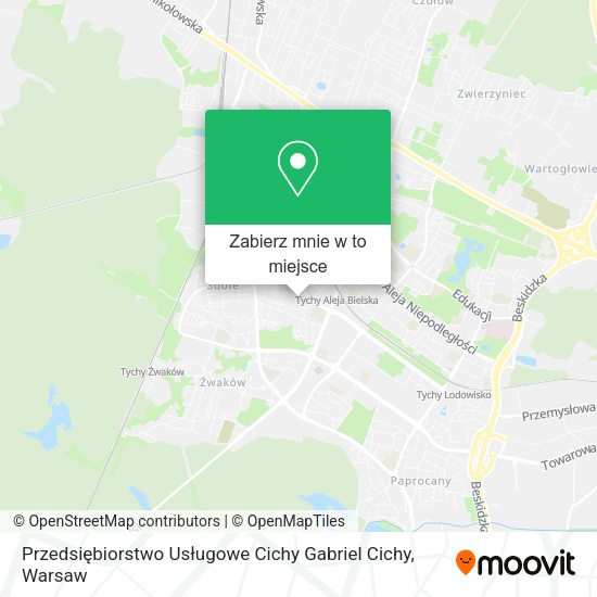 Mapa Przedsiębiorstwo Usługowe Cichy Gabriel Cichy