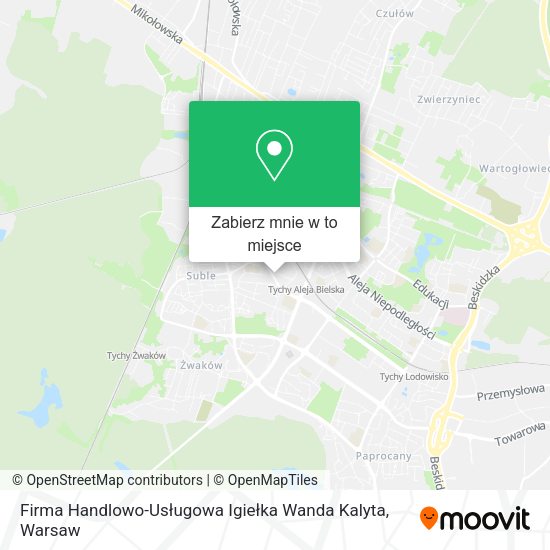 Mapa Firma Handlowo-Usługowa Igiełka Wanda Kalyta