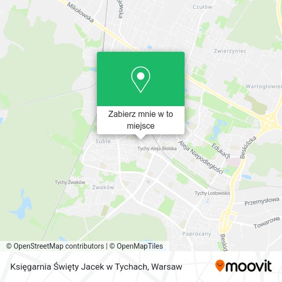 Mapa Księgarnia Święty Jacek w Tychach