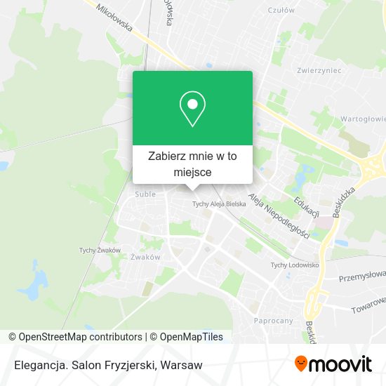 Mapa Elegancja. Salon Fryzjerski