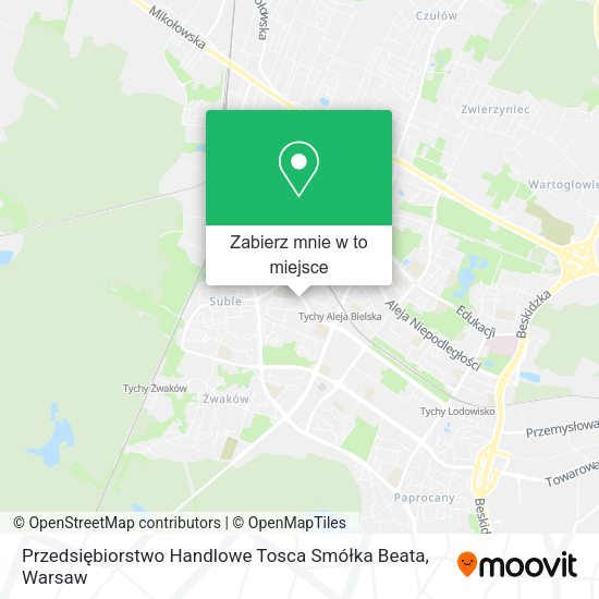 Mapa Przedsiębiorstwo Handlowe Tosca Smółka Beata