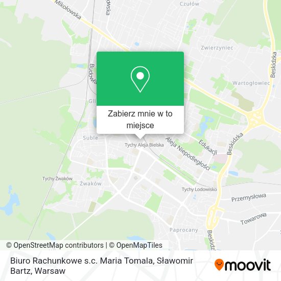 Mapa Biuro Rachunkowe s.c. Maria Tomala, Sławomir Bartz