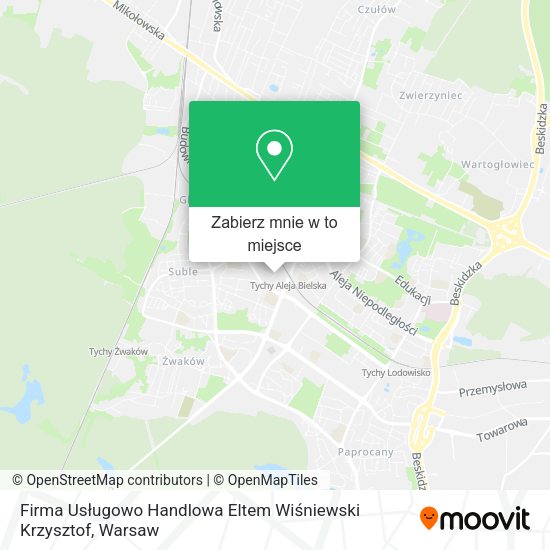 Mapa Firma Usługowo Handlowa Eltem Wiśniewski Krzysztof