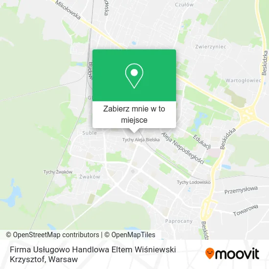 Mapa Firma Usługowo Handlowa Eltem Wiśniewski Krzysztof