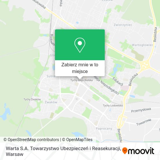 Mapa Warta S.A. Towarzystwo Ubezpieczeń i Reasekuracji