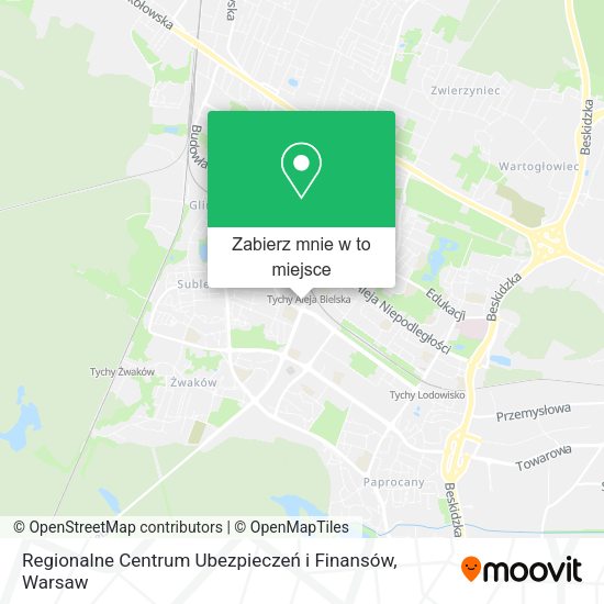 Mapa Regionalne Centrum Ubezpieczeń i Finansów