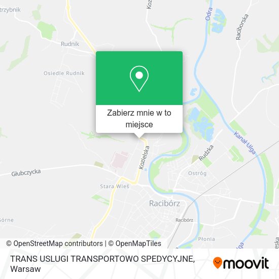 Mapa TRANS USLUGI TRANSPORTOWO SPEDYCYJNE