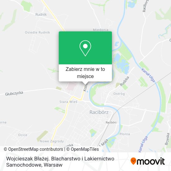 Mapa Wojcieszak Błażej. Blacharstwo i Lakiernictwo Samochodowe