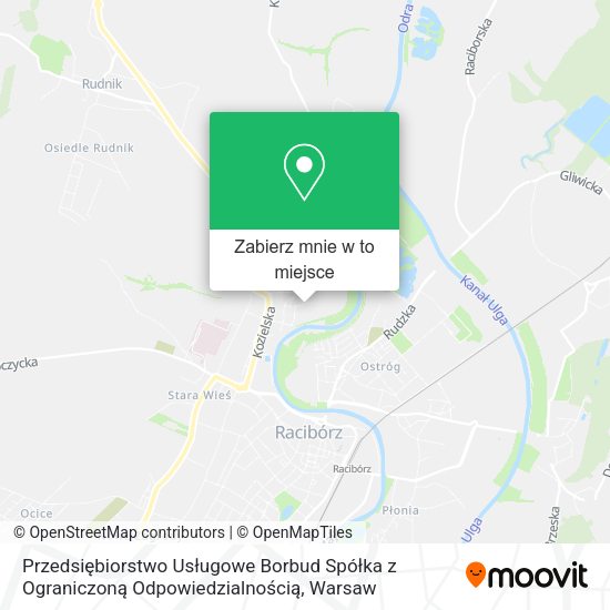 Mapa Przedsiębiorstwo Usługowe Borbud Spółka z Ograniczoną Odpowiedzialnością