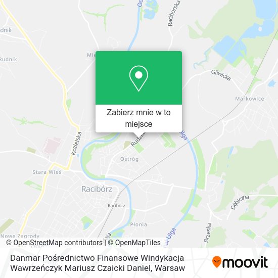 Mapa Danmar Pośrednictwo Finansowe Windykacja Wawrzeńczyk Mariusz Czaicki Daniel