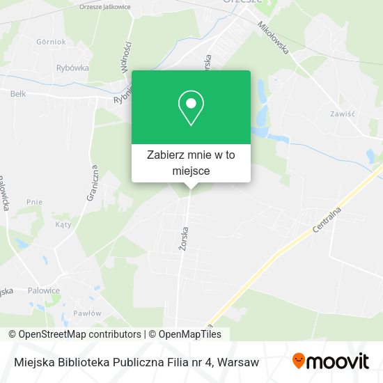 Mapa Miejska Biblioteka Publiczna Filia nr 4