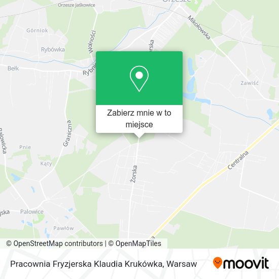 Mapa Pracownia Fryzjerska Klaudia Krukówka