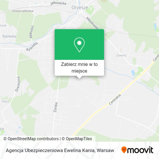 Mapa Agencja Ubezpieczeniowa Ewelina Kania