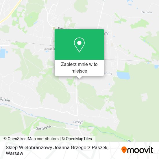 Mapa Sklep Wielobranżowy Joanna Grzegorz Paszek