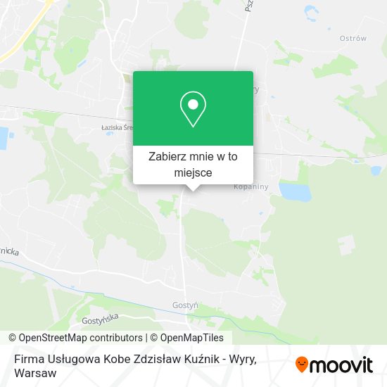 Mapa Firma Usługowa Kobe Zdzisław Kuźnik - Wyry