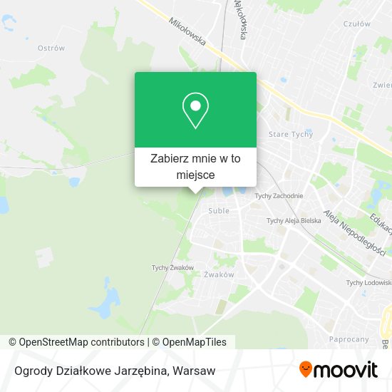 Mapa Ogrody Działkowe Jarzębina