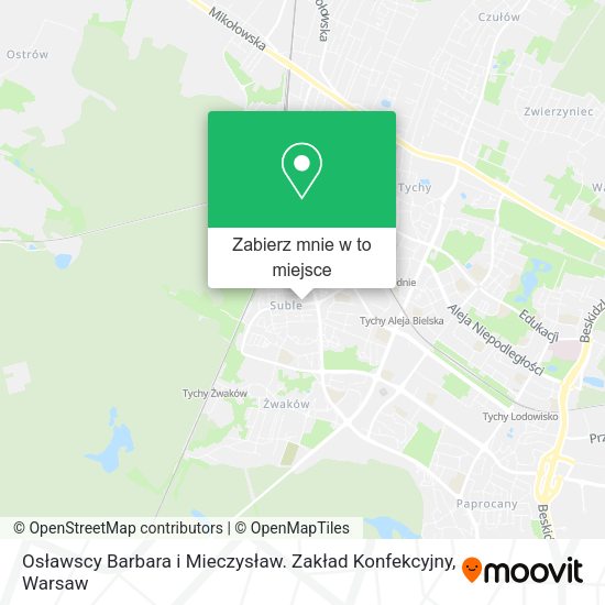 Mapa Osławscy Barbara i Mieczysław. Zakład Konfekcyjny