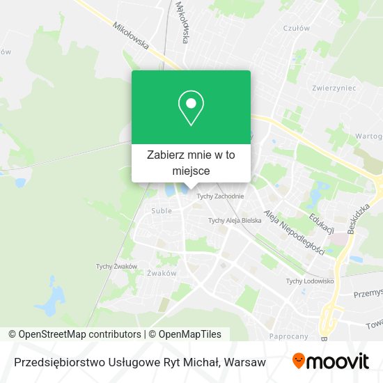 Mapa Przedsiębiorstwo Usługowe Ryt Michał