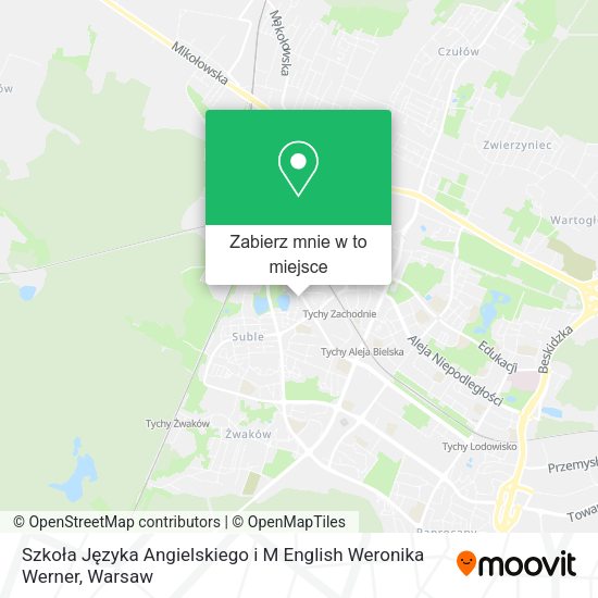 Mapa Szkoła Języka Angielskiego i M English Weronika Werner