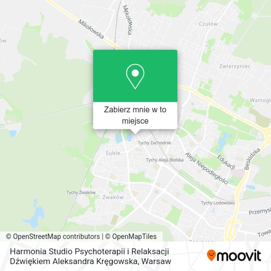 Mapa Harmonia Studio Psychoterapii i Relaksacji Dźwiękiem Aleksandra Kręgowska