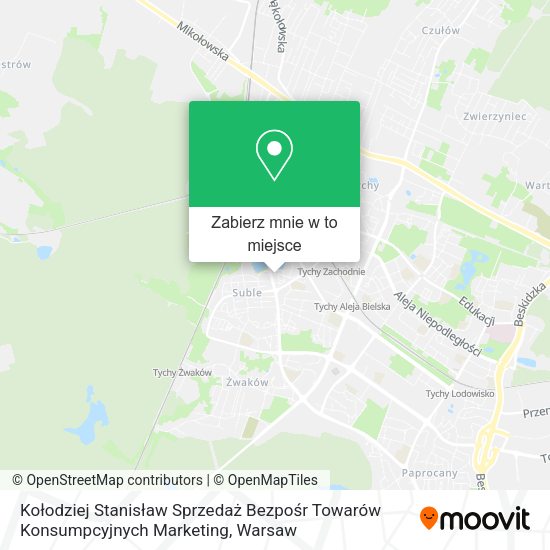 Mapa Kołodziej Stanisław Sprzedaż Bezpośr Towarów Konsumpcyjnych Marketing