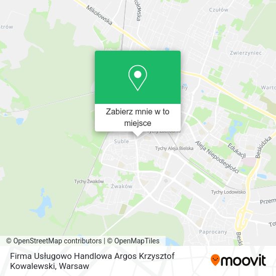 Mapa Firma Usługowo Handlowa Argos Krzysztof Kowalewski